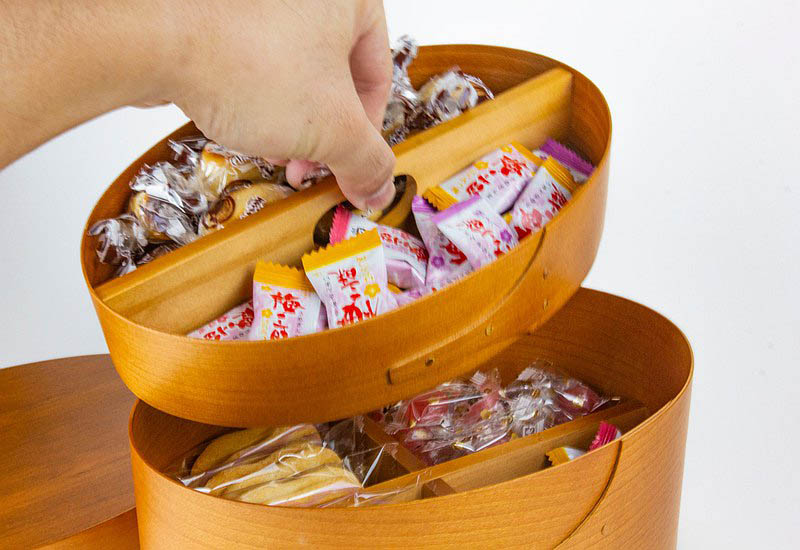 手手 超薄曲木工藝 喜氣糖果盒